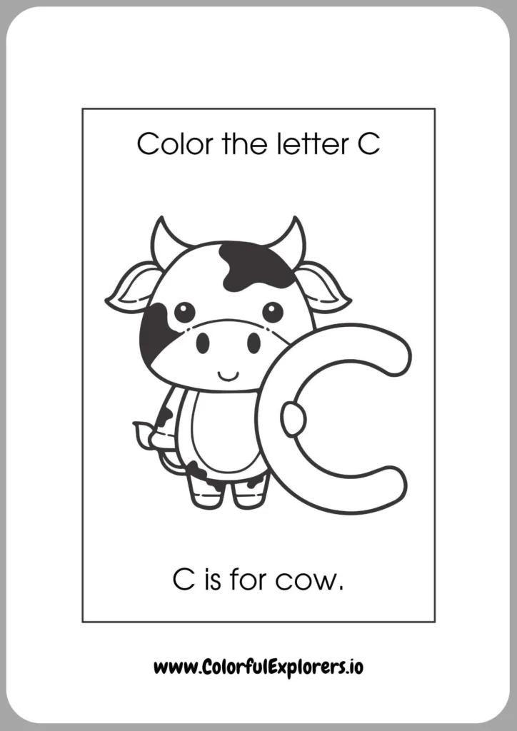 Cow with Calf Coloring Page